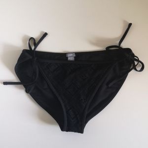 AERIE - NWT Crochet Tie Black Bikini Bottom